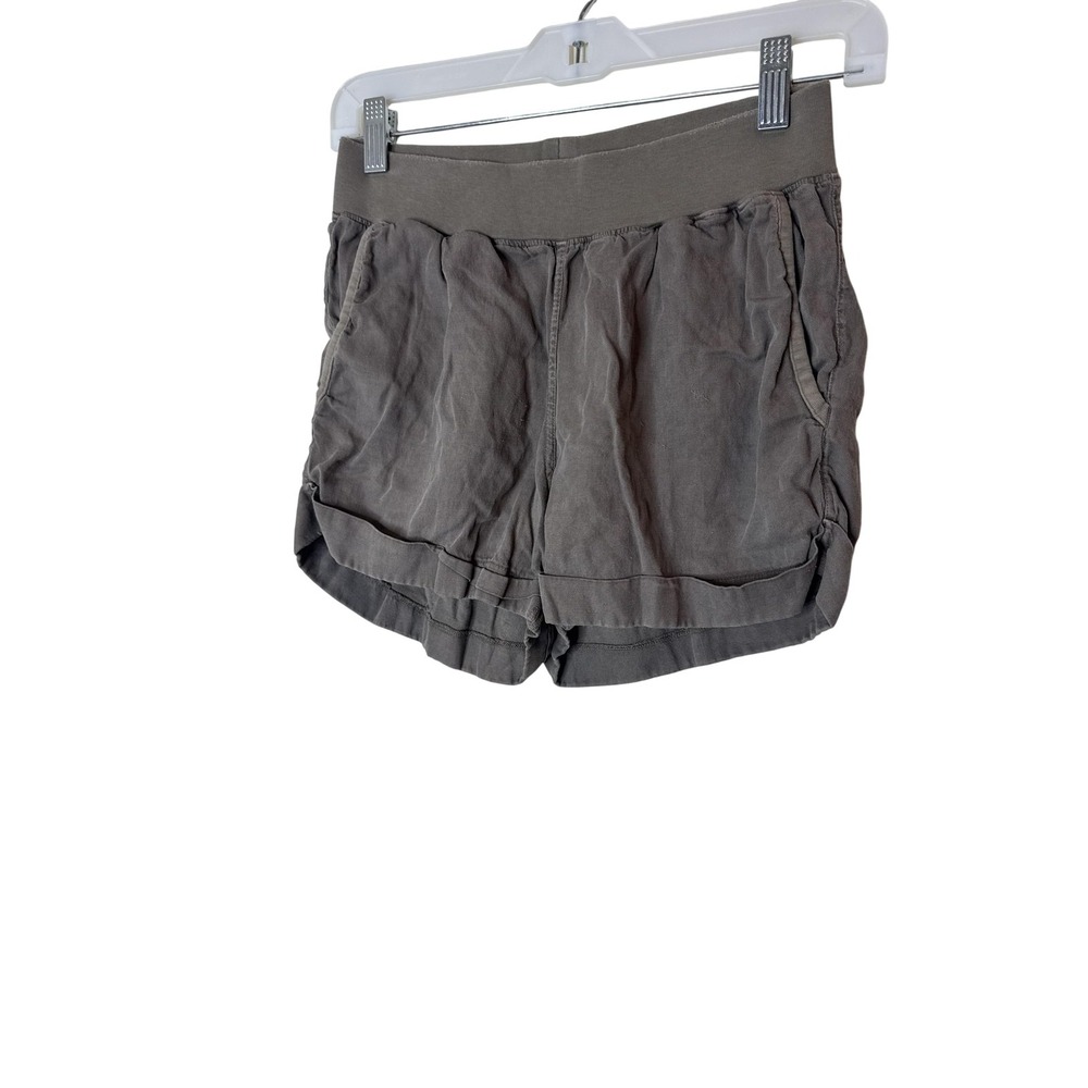 Faherty Shorts Womens XS Gray Tencel Linen Blend Cuffed Sweat Lounge Casual